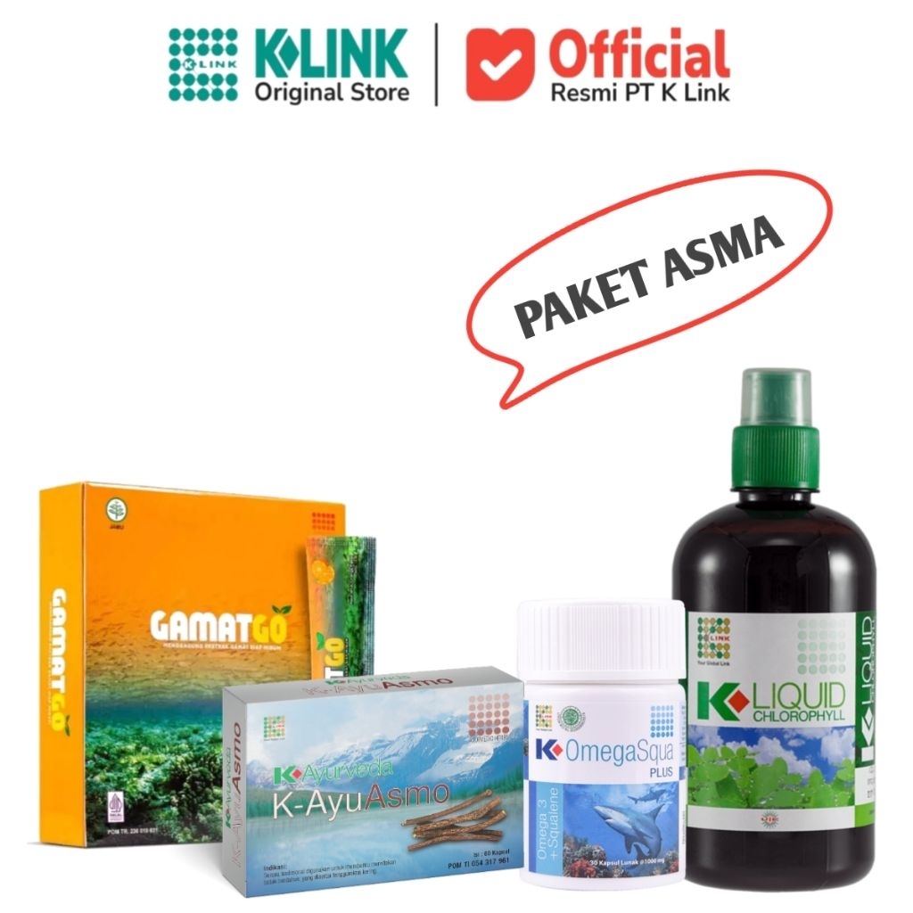𝘼𝙎𝙈𝘼 // Paket Produk KLINK ORIGINAL / Gamat / Ayuasmo / Omega / Klorofil