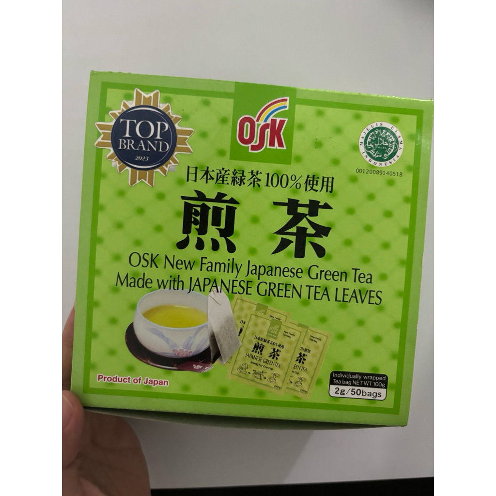 

OSK New Family Japanese Green Tea 2g 50bags Expired 6 Juni 2026 hijau free dus