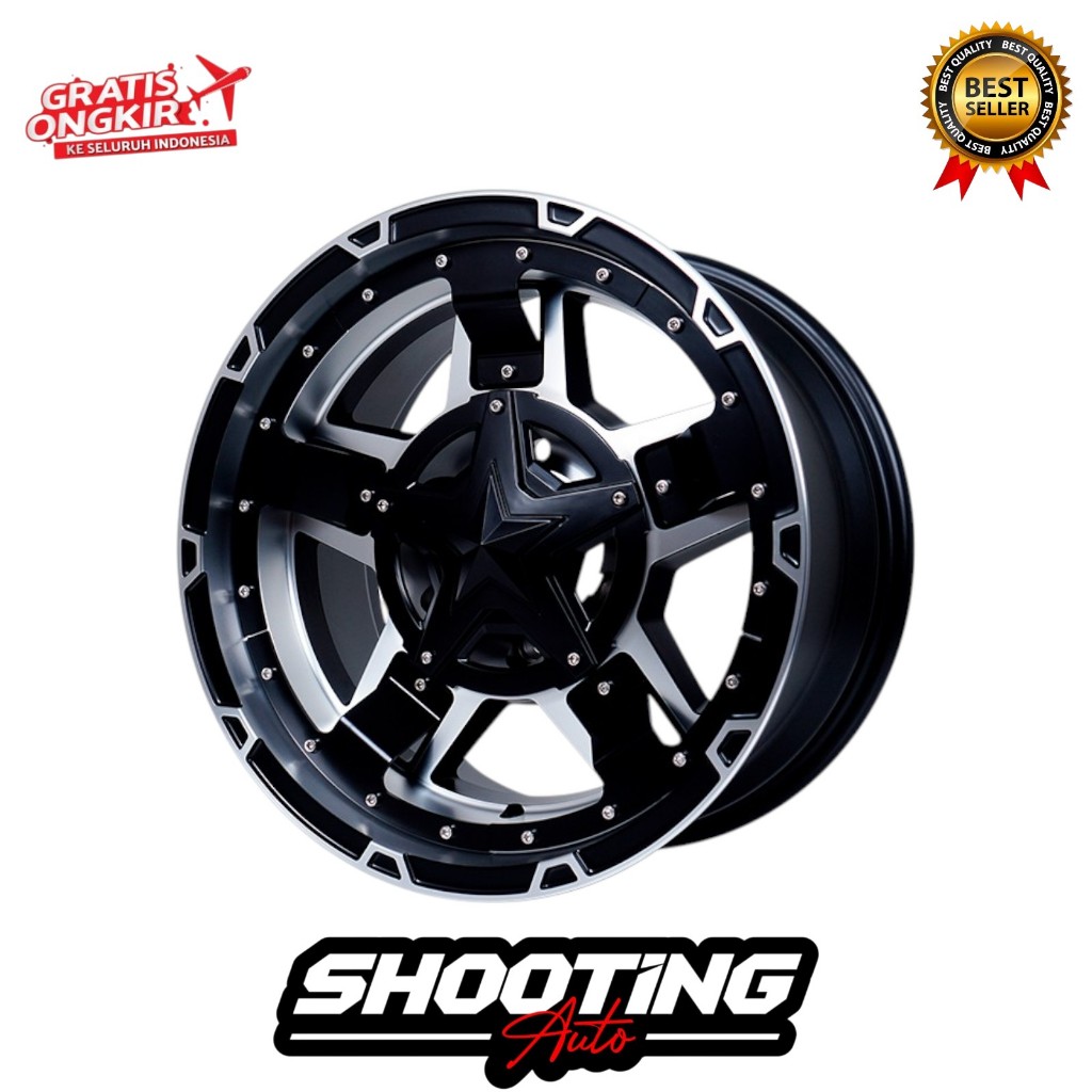 Velg mobil hsr rasta R17 baut 6 pajero fortuner triton xilux dll velg hsr r17