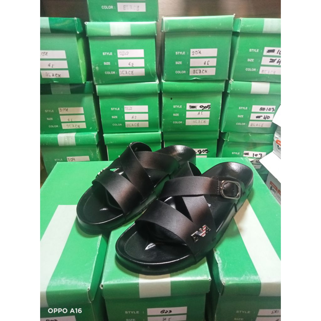 sandal slop pria sendal emporio armani premium