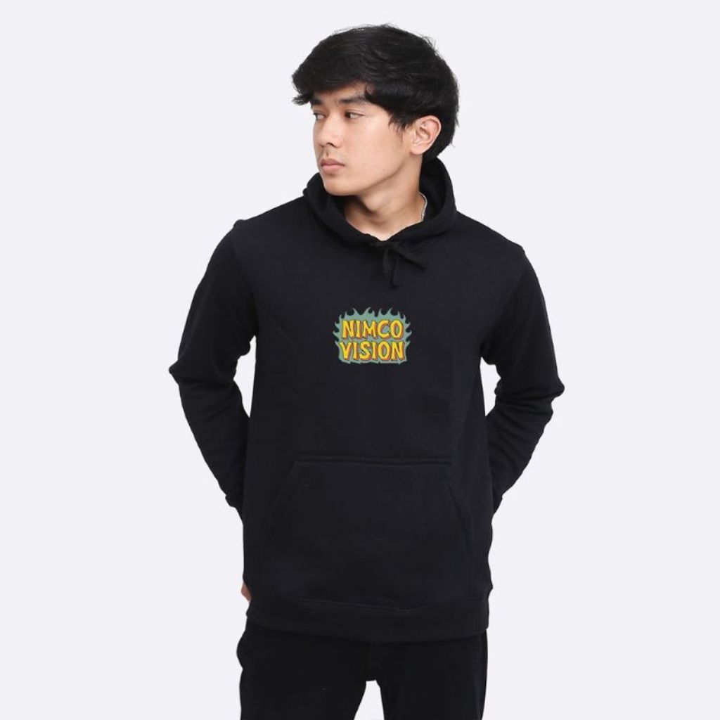 Nimco Jaket Hitam _ Sweater Hoodie Black Unisex