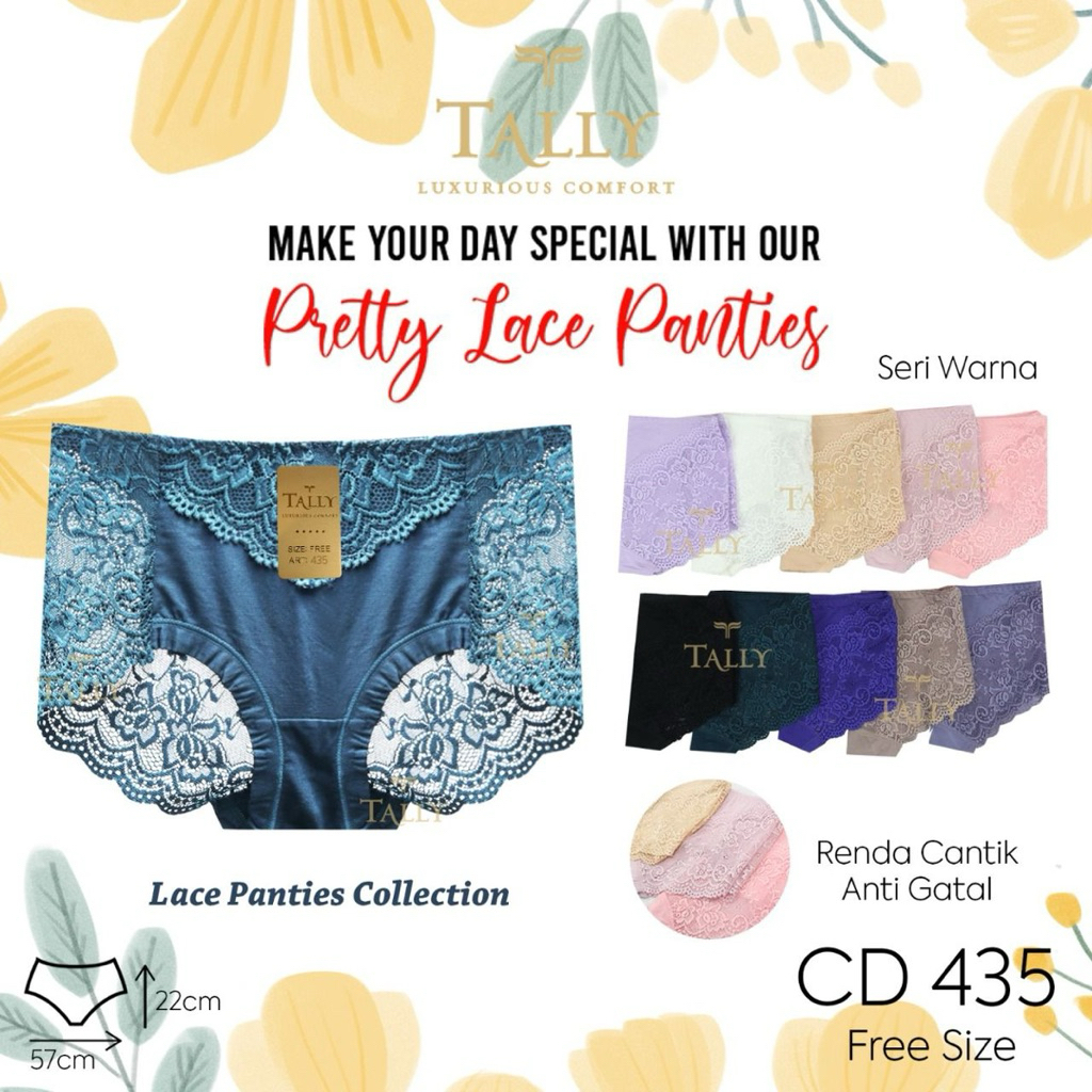 TALLY CD 435 renda katun celana dalam pakain dalam wanita