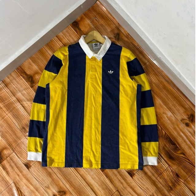 ARugby Shirt Night Indigo, Tribe Yellow