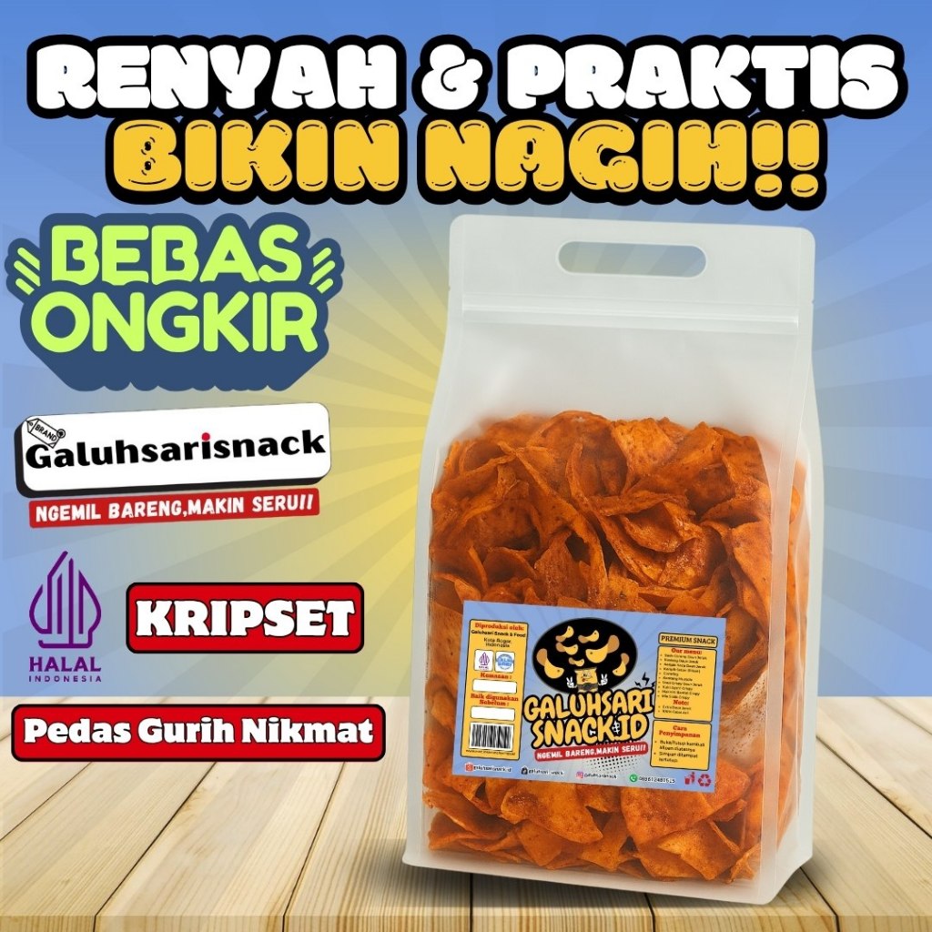 

KERIPIK SINGKONG PIKSET KRIWIL SULTAN KILOAN RASA PEDAS GURIH SUPER RENYAH NIKMAT TANPA PENGAWET