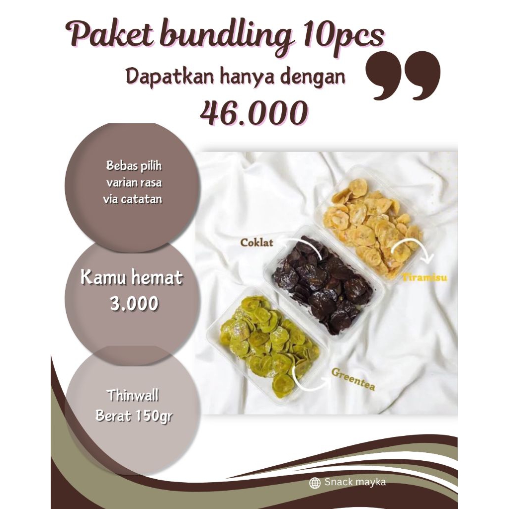 

Paket bundling Thinwall 3pcs 46 - Snack mayka