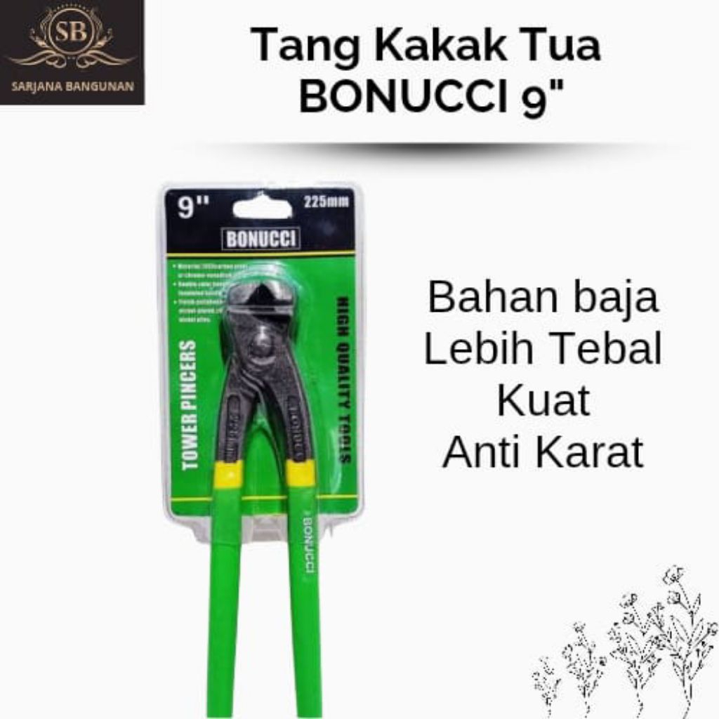 CATUT PANJANG BAJA GEGEP / TANG KAKAK TUA 9" BONUCCI