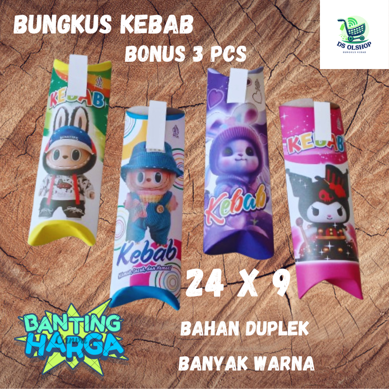 

Kemasan kebab isi 100 lembar bahan duplek viral termurah,box kebab bungkus kebab murah