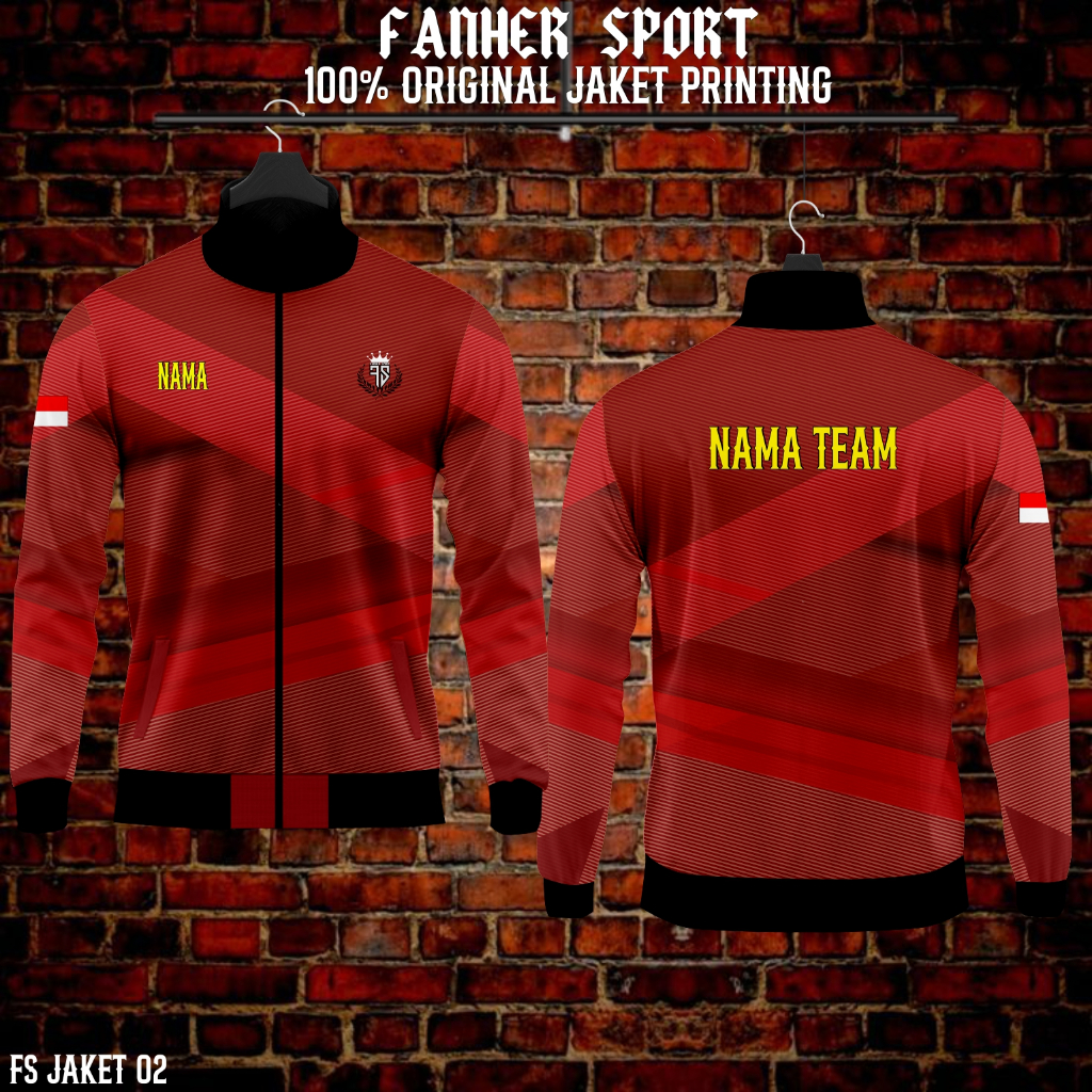 JACKET tacktop sport pria wanita // custom printing jacket pria wanita