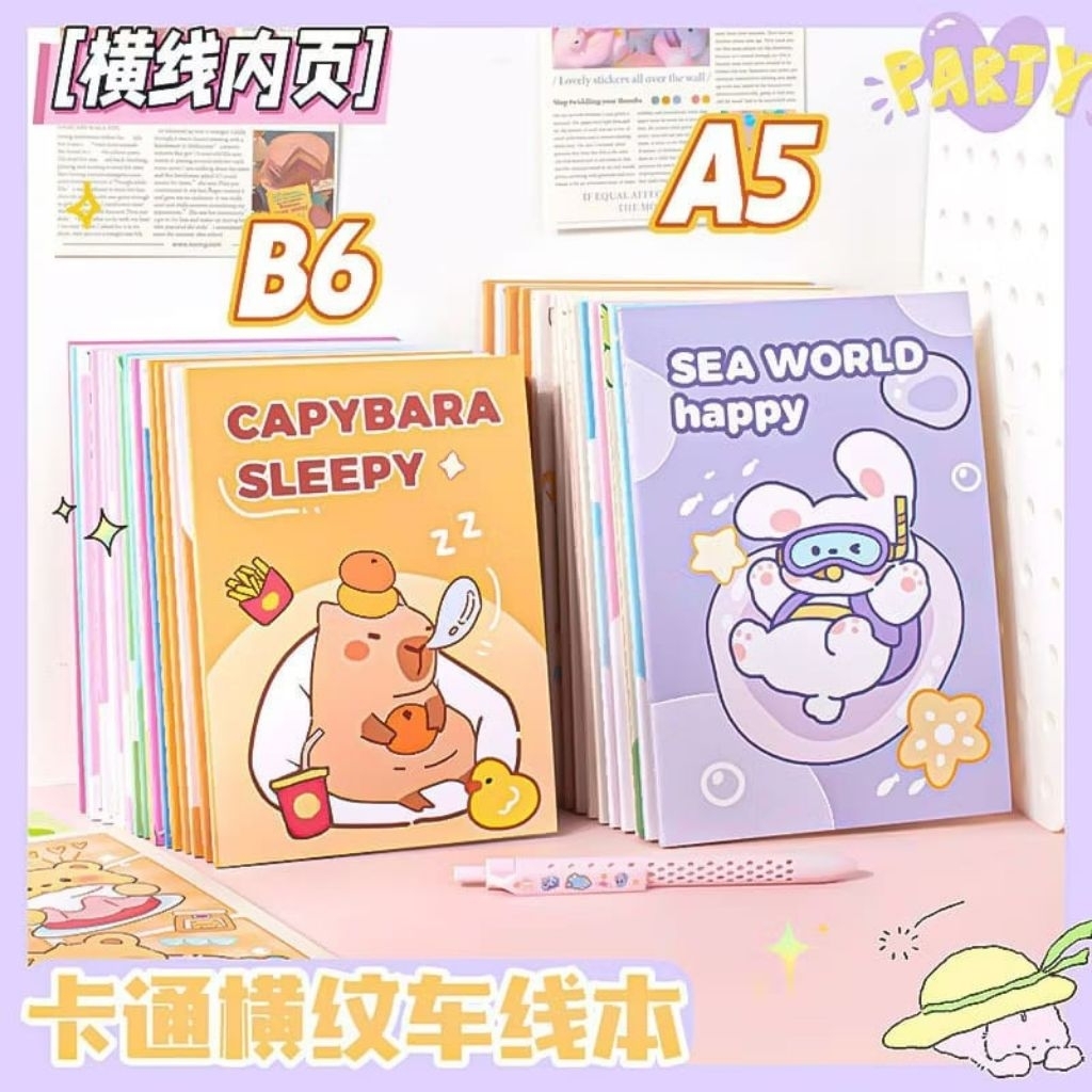 

BUKU TULIS MINI B6 MOTIF KARTUN NOTEBOOKING B6 MINI CARTOON MINI BOOK NOTEPAD KARAKTER BUKU TULIS RING MEMO KECIL NURAH IMPORT