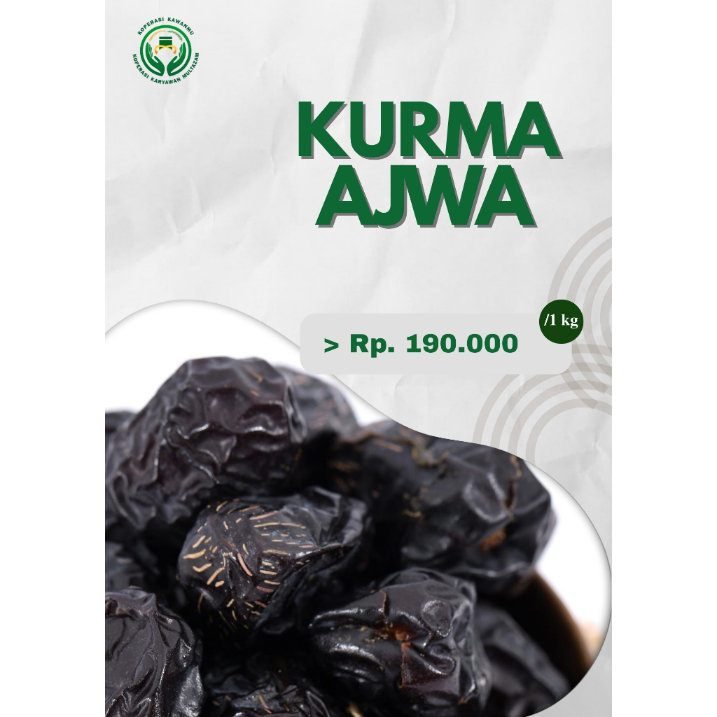 

Kurma Ajwa | Rp. 190.000/ 1 Kg