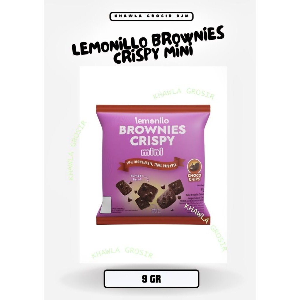 

Lemonilo Brownies Crispy / Gluten Free | Lemonilo | Brownies Crispy | 9Gr Dijual Satuan