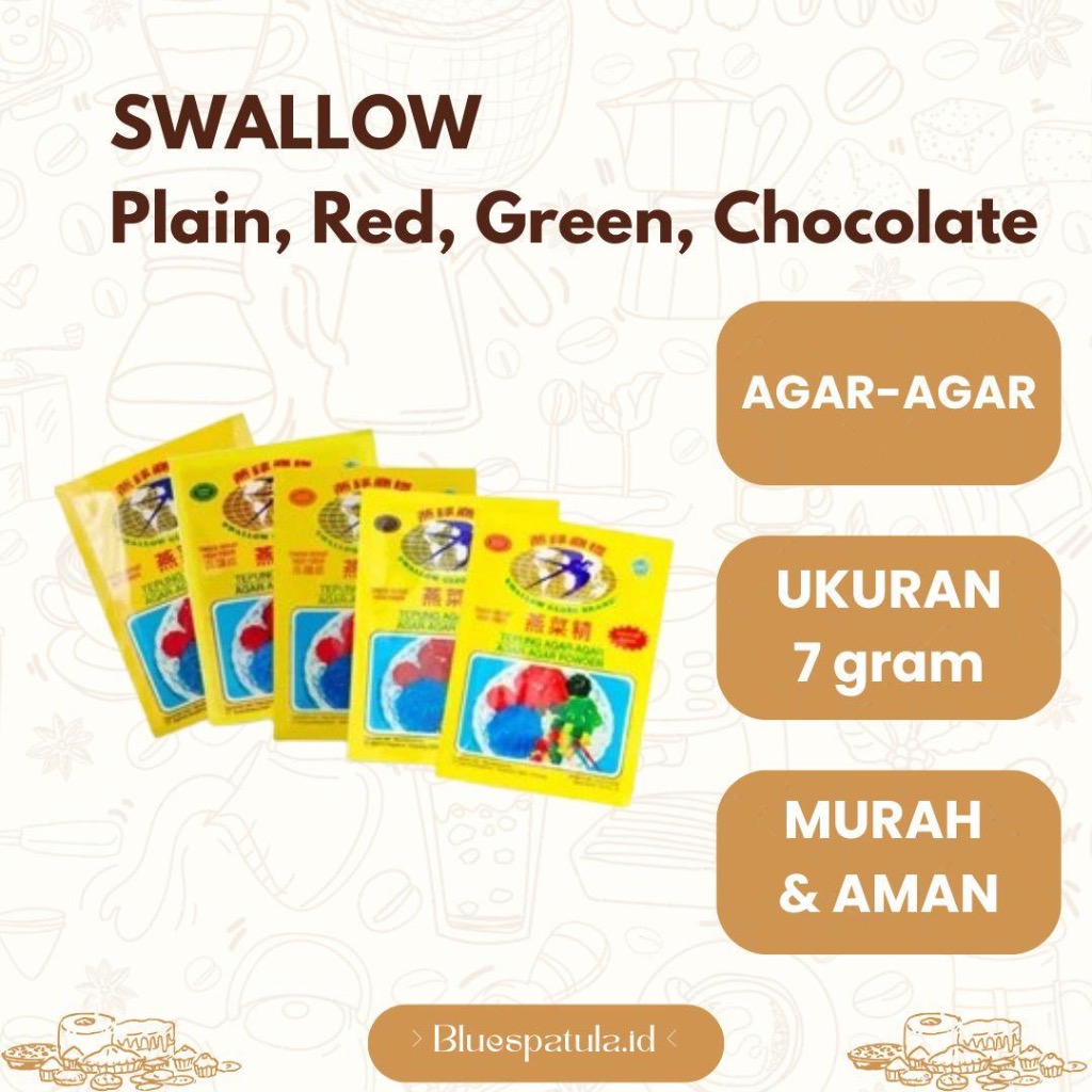 

Agar-Agar Swallow sachet 7GR / Swallow Globe Agar-Agar
