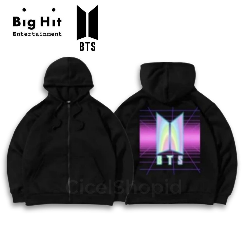 BTS Hoodie Zip Up Original Official Merchandise Big Hit Entertainment - Ukuran L