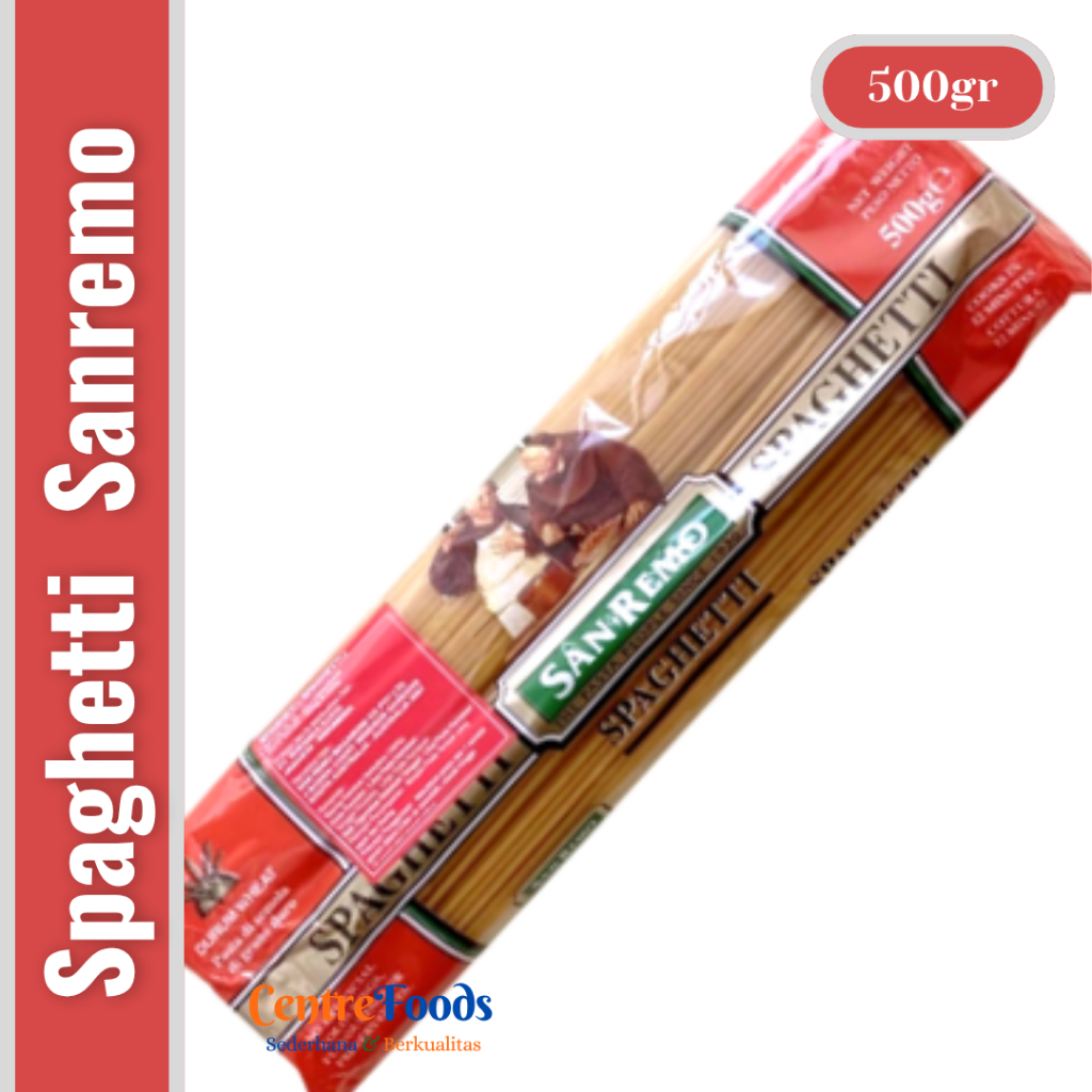 

Pasta Kering Spageti - Spaghetti SAN REMO | 500gr [ Harga Per BKS ]