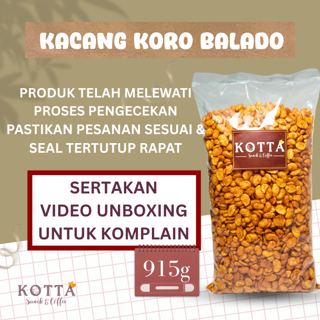 

Kacang Koro Balado 915 gram