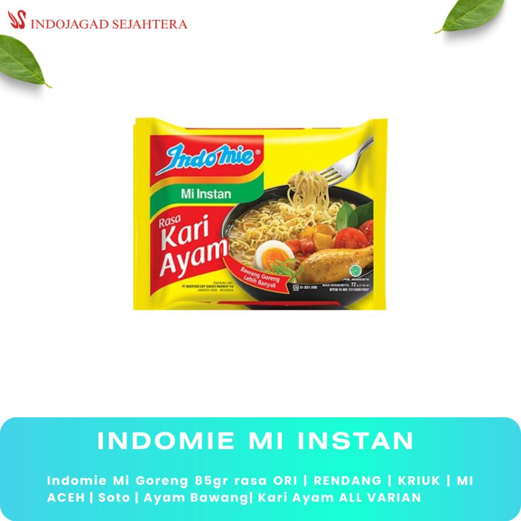 

Indomie Mi Instan Kuah 85gr rasa | Kari Ayam