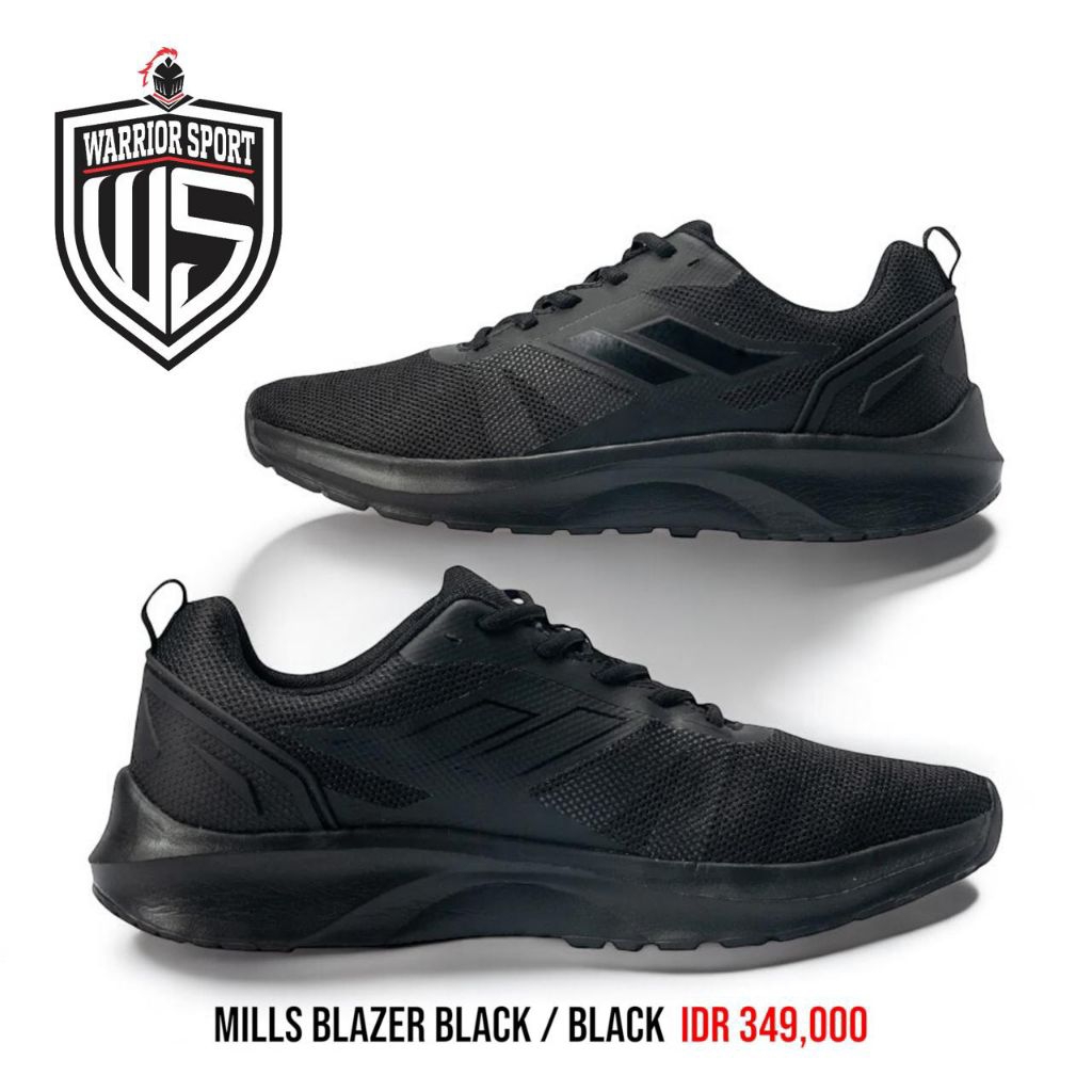 Sepatu Lari Olahraga Running Mills Blazer Original Mills Blazer Black Mills Running Olahraga Origina