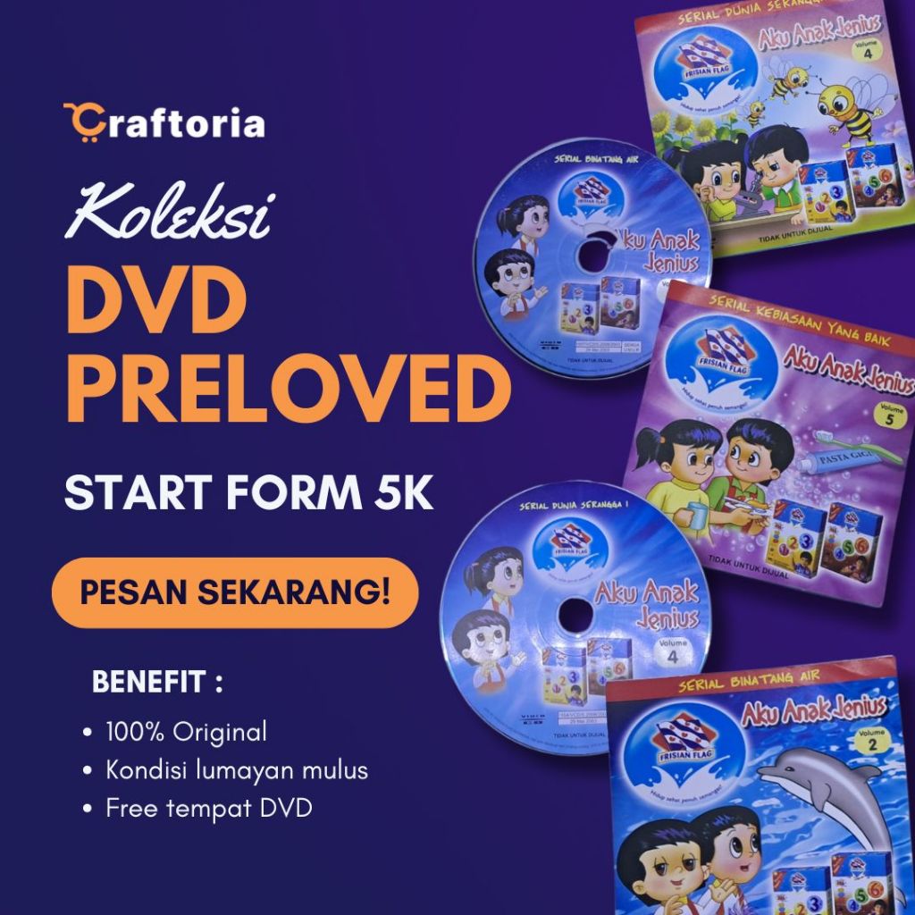 Koleksi VCD Bekas Anak-Anak – Edukatif & Menghibur – Edisi Frissian Flag 4 – Aku Anak Jenius