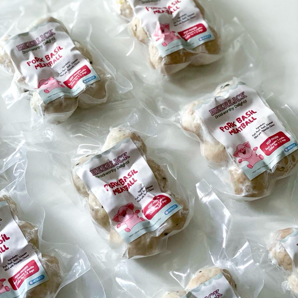 HEERLICK Baked Pork Meatballs snack anabul anjing kucing l Bakso daging babi camilan untuk hewan pel