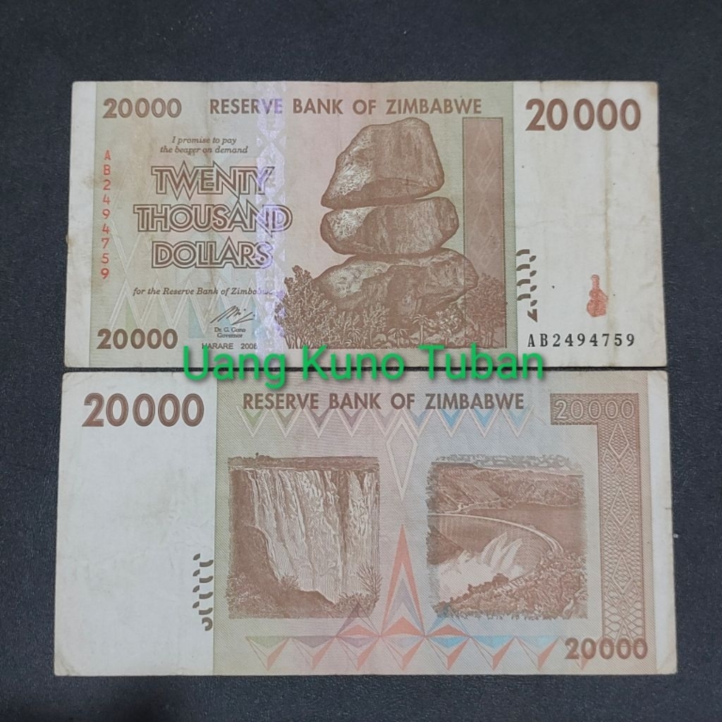 uang asing Zimbabwe 20000 dollars