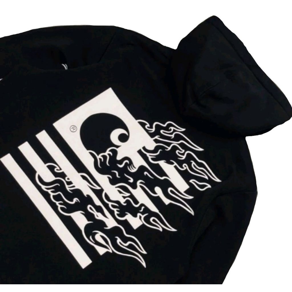 HOODIE WHITE FLAME | HOODIE SKATERS