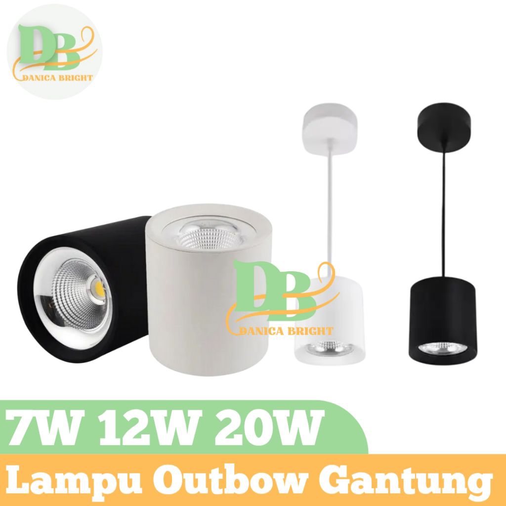 Lampu Outbow Gantung LED 7W 12W 20W Lampu Downlight Outbow Lampu Plafon Gantung