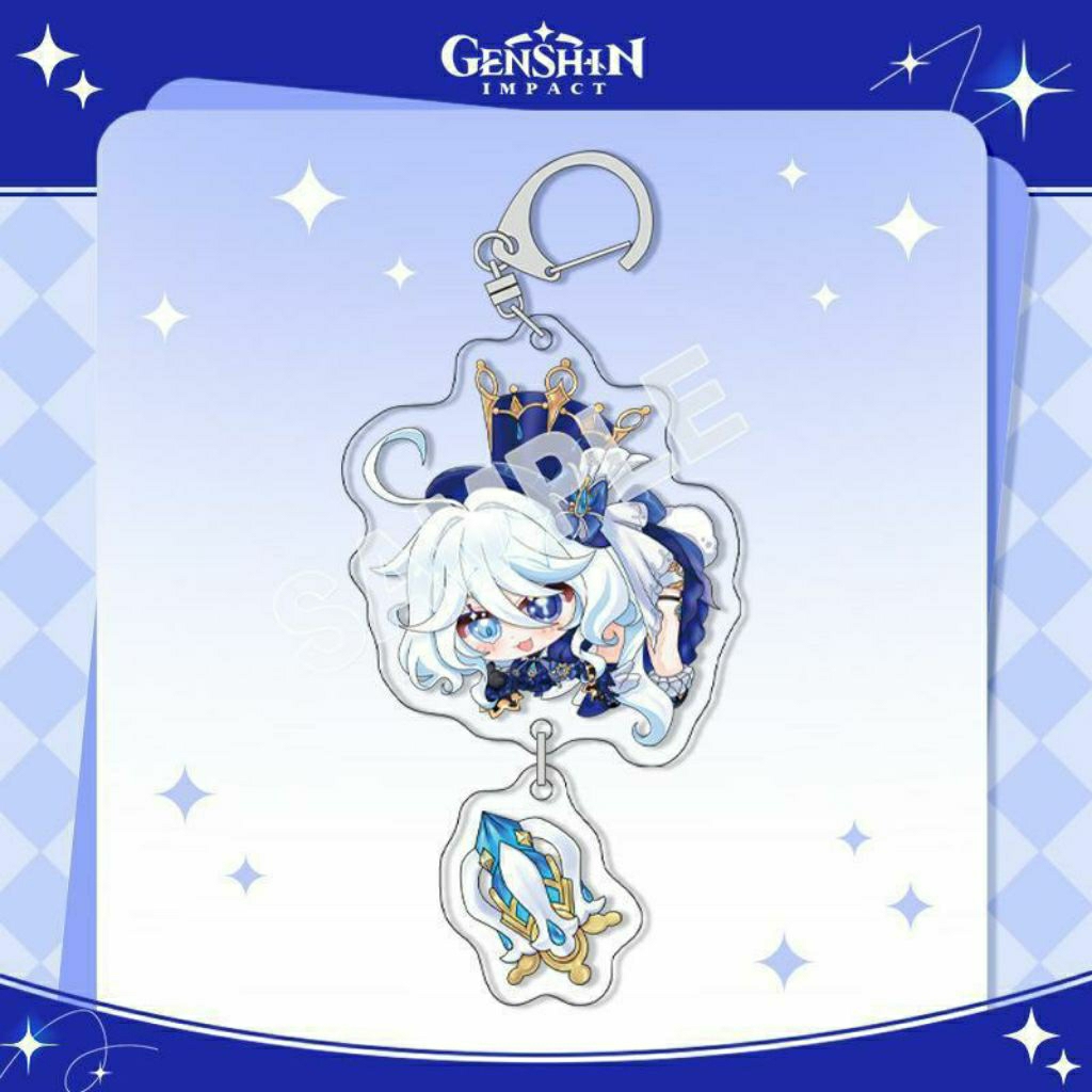 Gantungan Kunci Genshin Impact Chibi Lucu Waifu Husbu