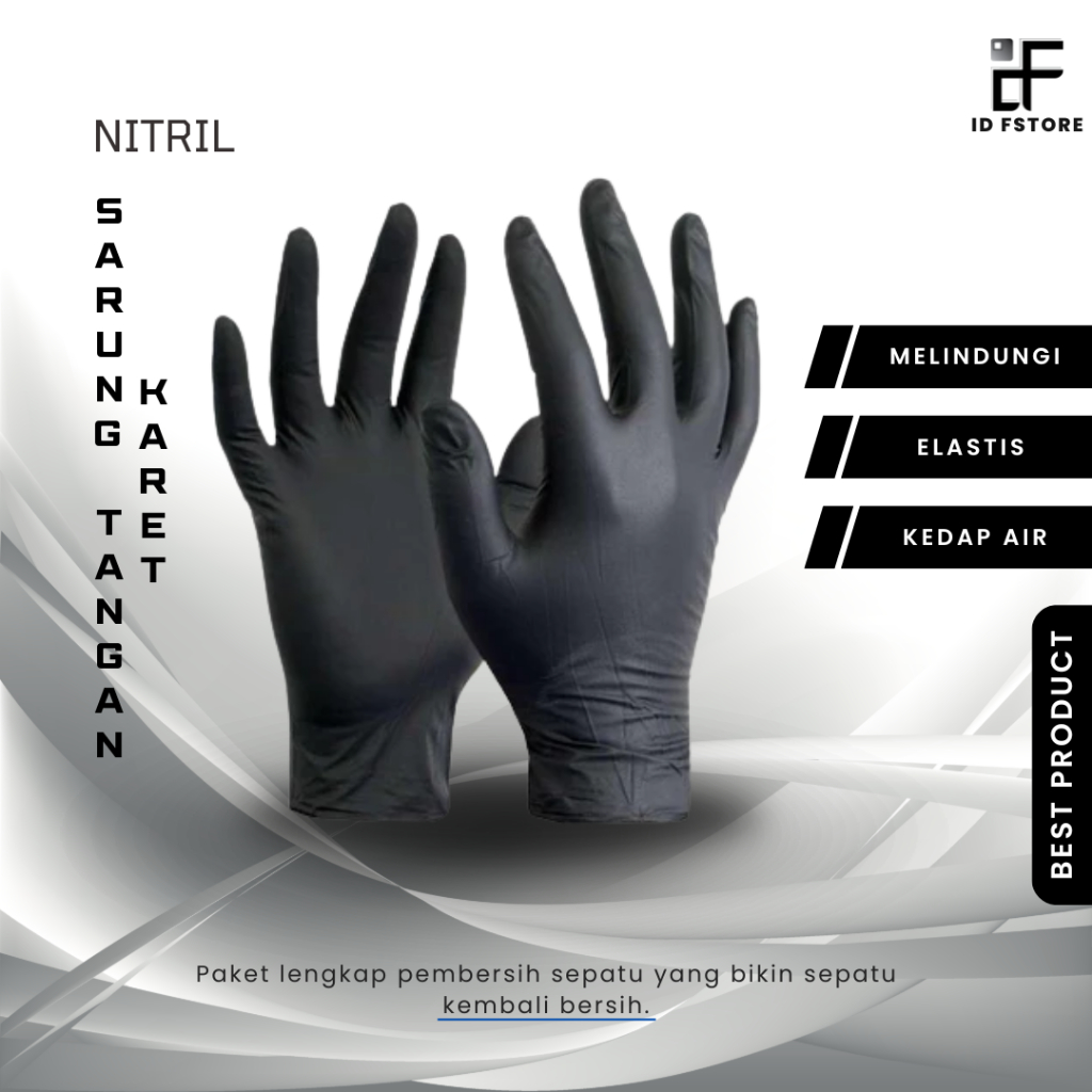 Sarung Tangan Karet Nitrile Tebal Super Kuat Untuk Medis dan Industri