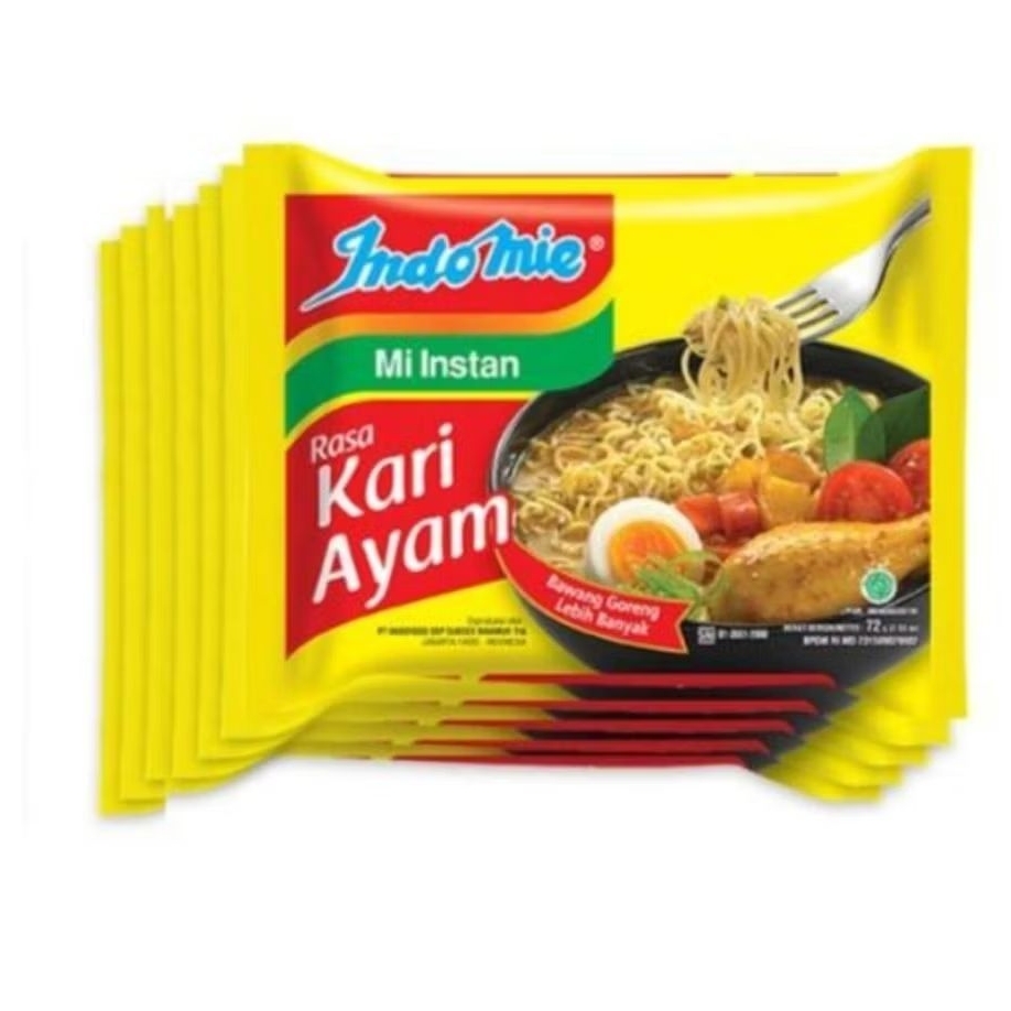

Paket 10 Pcs - Indomie Mie Instan Kuah Rasa Kari Ayam isi 72 Gram