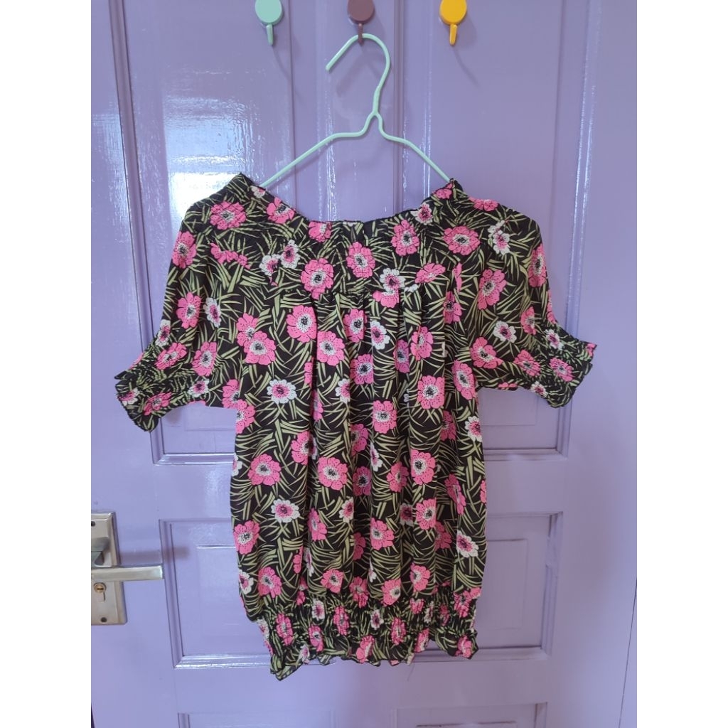 H&M baju sabrina wanita bunga-bunga