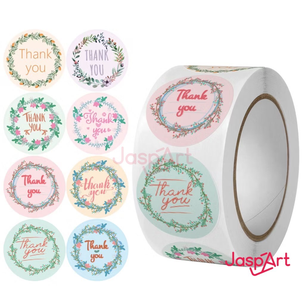

STICKER THANK YOU STICKER TERIMA KASIH TINGGAL KUPAS DAN TEMPEL / STICKER THANK YOU 500 PCS