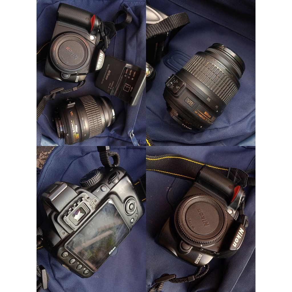 DSLR NIKON D3000 SECOND FULLSET