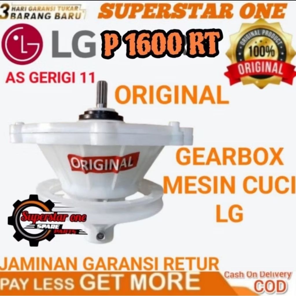 Reducer LG 16kg  Gearbox mesin cuci LG KAPASITAS 16KG P 1600 RT