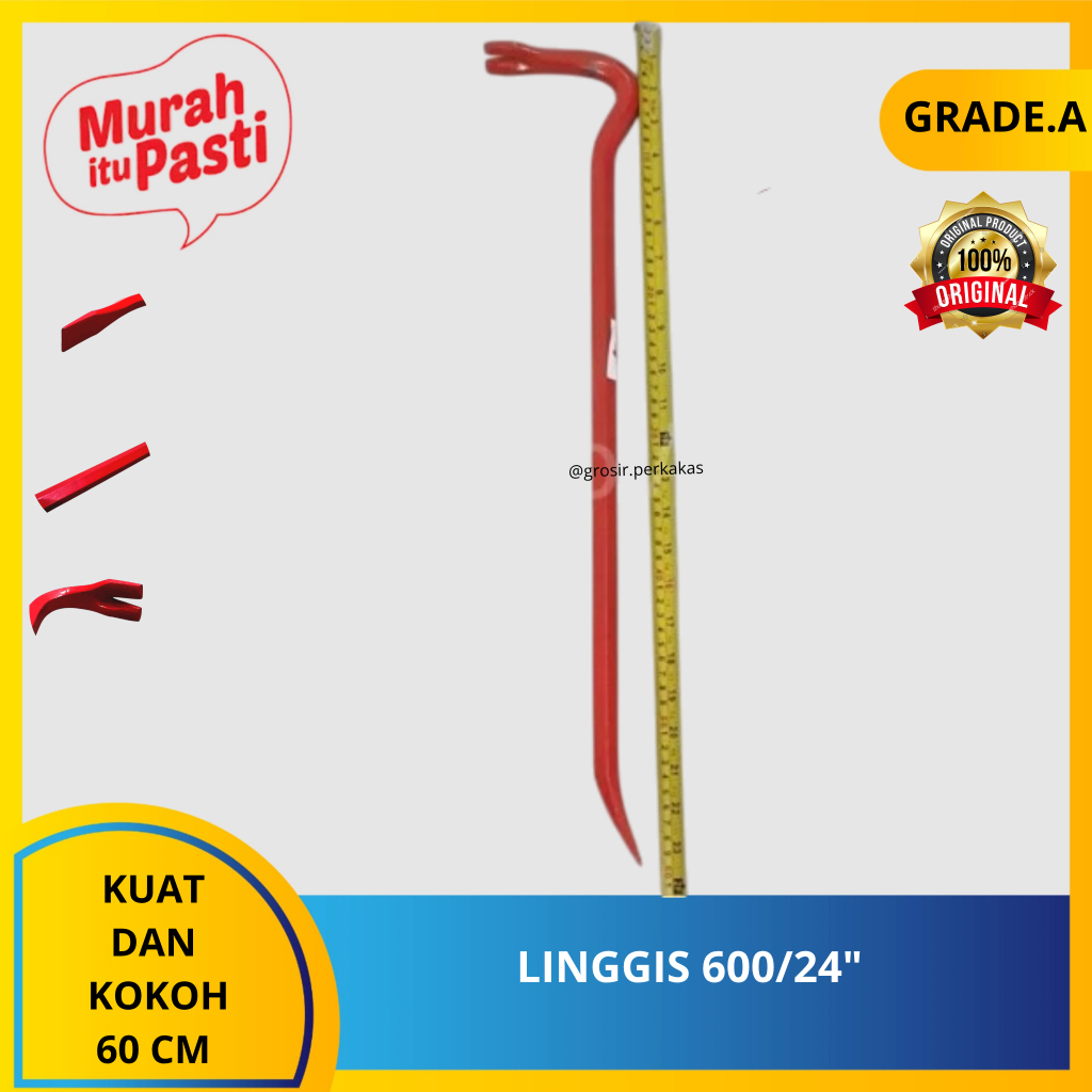 LINGGIS 600/24" - 60cm/ linggis pencabut paku 40cm[60cm] orange ap. [A][#LINGGIS]