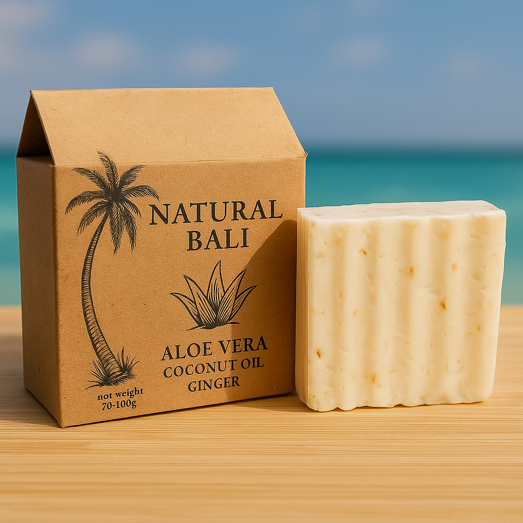 Sabun Natural Bali – Aloe Vera, Jahe & Minyak Kelapa – 50g