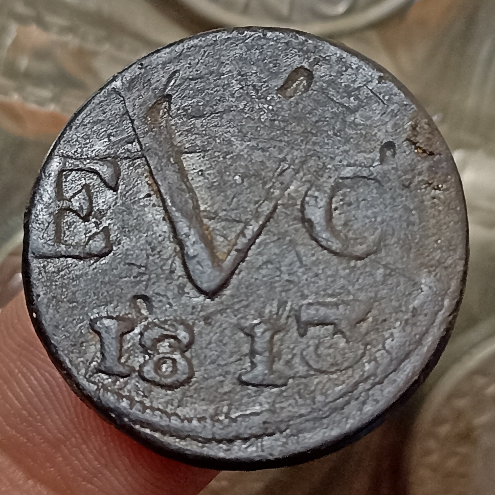 Koin Kuno Indonesia 1 Doit Java VEIC British East Indies Tahun 1813