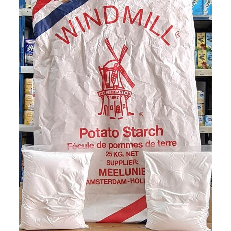 

500g REPACK wind mill potato starch / tepung ketang