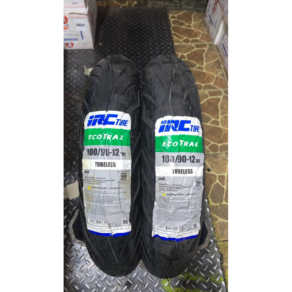 BAN LUAR IRC ECOTRAX (100/90-12) TUBELESS. SCOOPY, GENIO, FAZIO,DLL