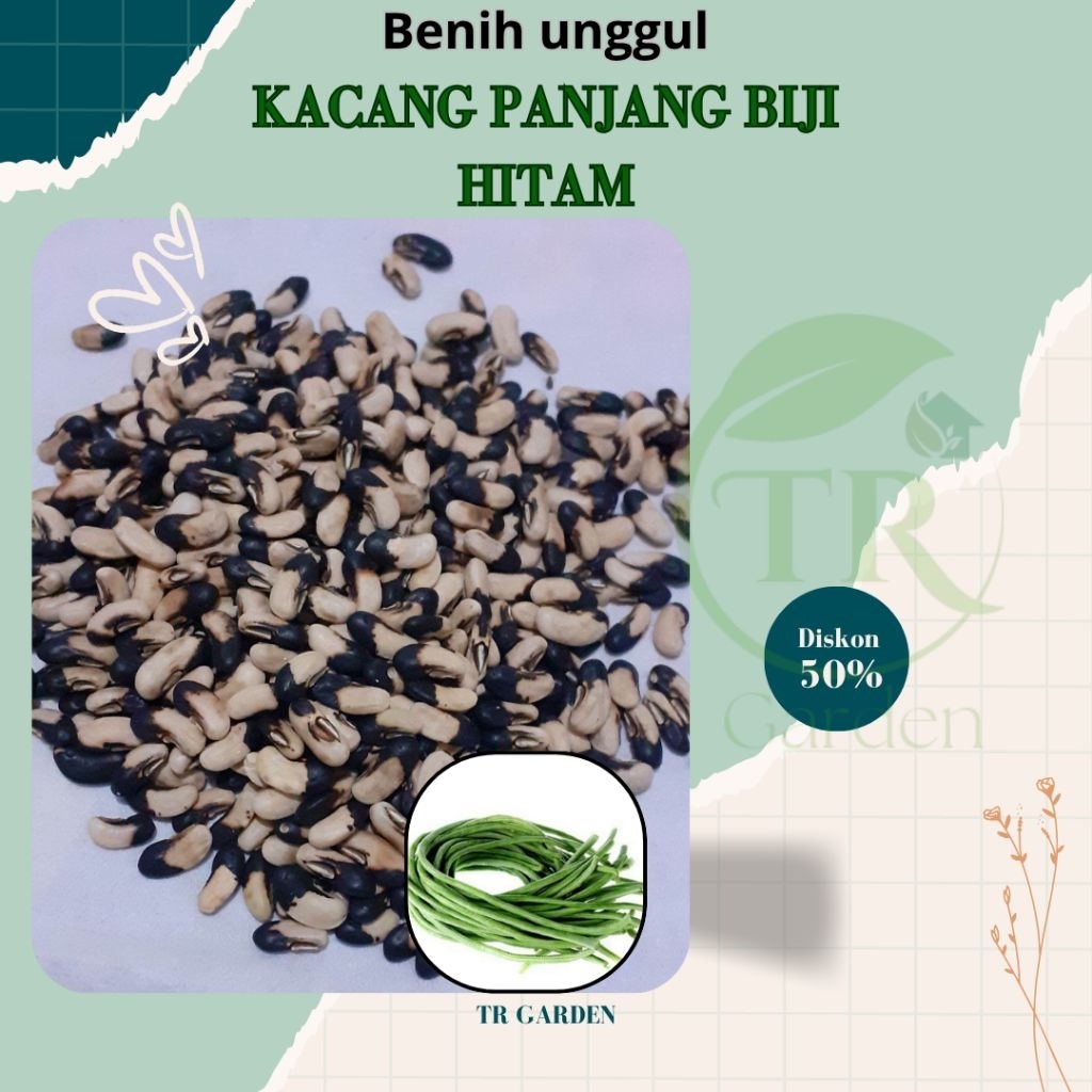 

biji benih KACANG PANJANG BIJI HITAM PUTIH PAKET ISI 1000 BIJI