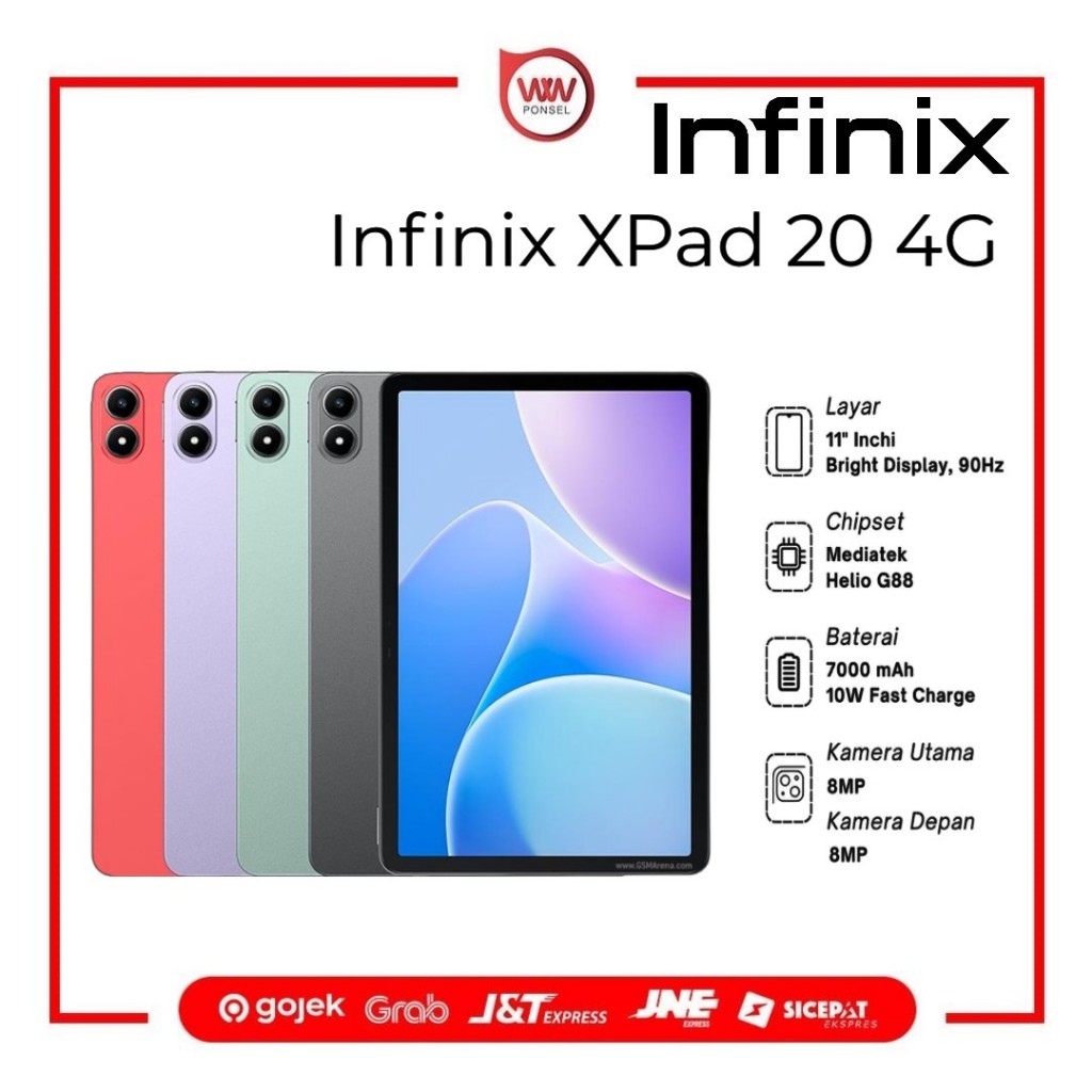 Tablet Infinix XPad 20 4G Ram 8GB Internal 256GB Garansi Resmi