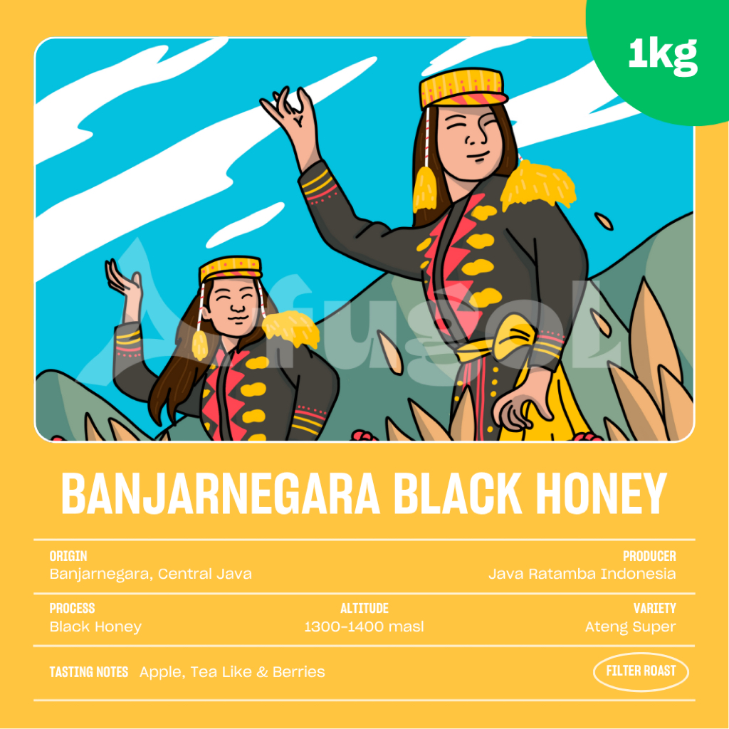 

Biji Kopi Arabika Banjarnegara Black Honey (1 KG) Single Origin Specialty Coffee Beans