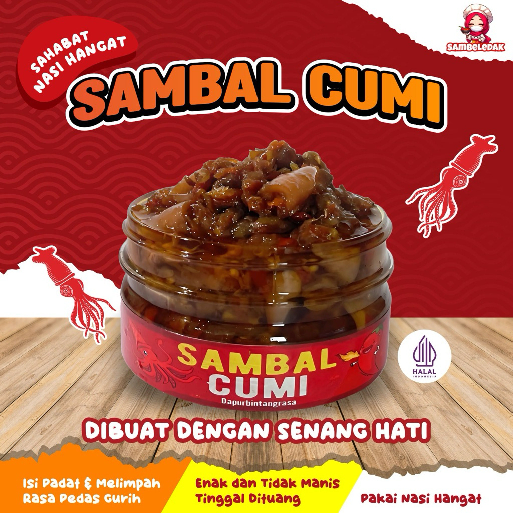 

Sambal Cumi /Sambal Cumi pedas Sambeledak/homemade/lauk disambelin