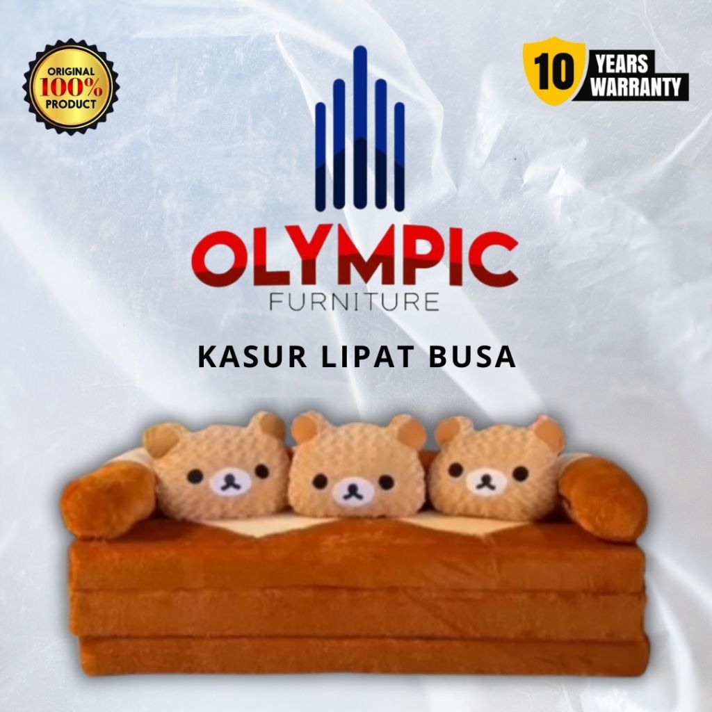 Sofa Bed Kasur Lipat Anak Karakter Bulu Rasfur Lembut