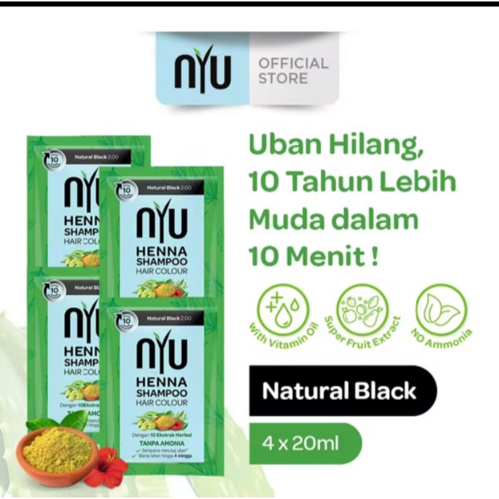 Nyu Shampo Hair Color / Shampo Untuk Menutupi Uban