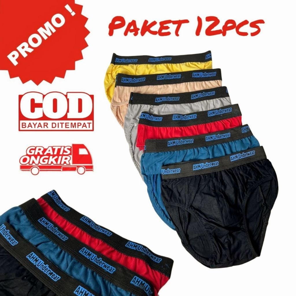 Paket 3 , 6 , 12 PCS Celana Dalam Pria Harga Grosir Langsung Konveksi