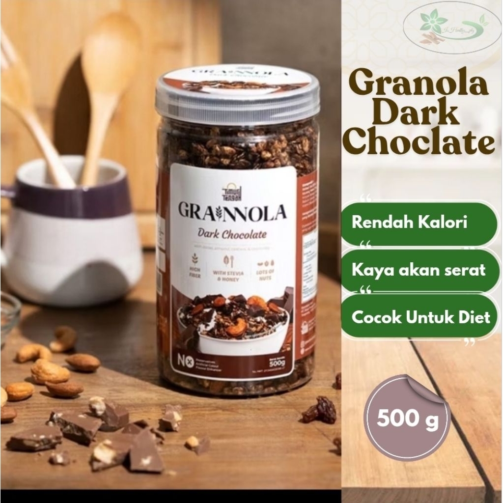 

Granola Dark Chocolate Timur Tengah 500 gram