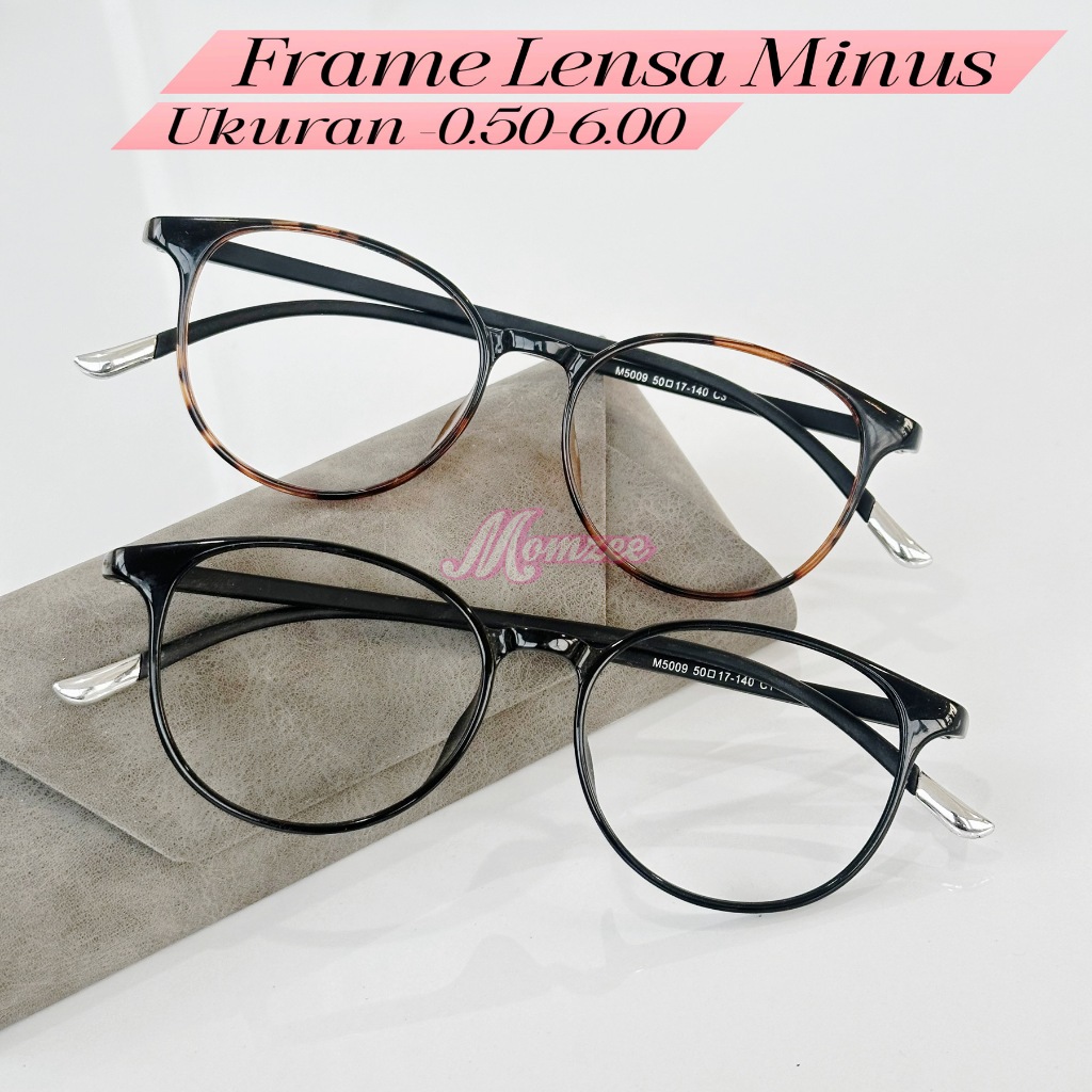 Kacamata Oval Lentur M5009 | Anti Patah & Fleksibel | Lensa Minus 0.50-6.00 Frame Optik