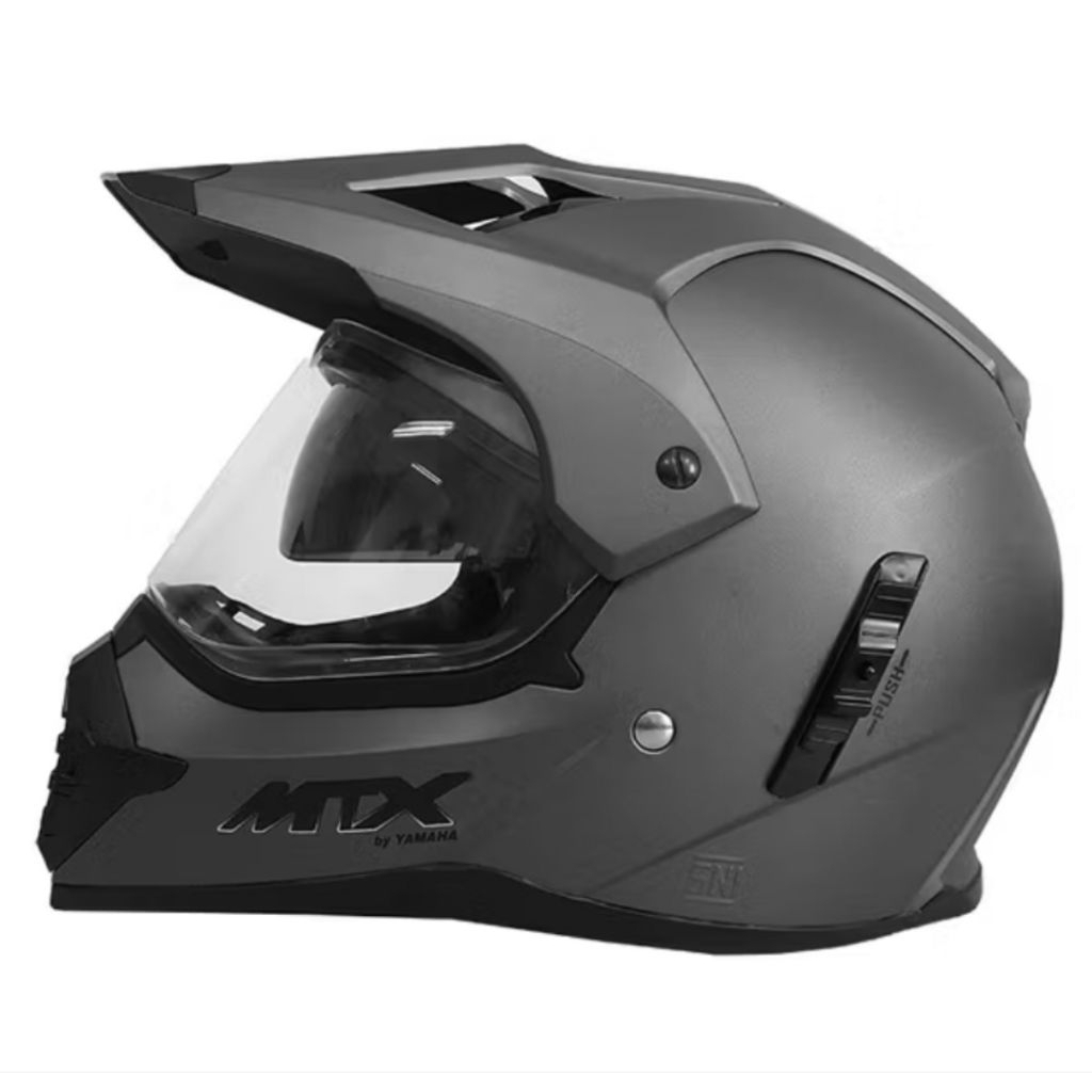 HELM YAMAHA MTX CROSS MATT GREY DOFF DOUBLE VISOR CROSSOVER ORIGINAL