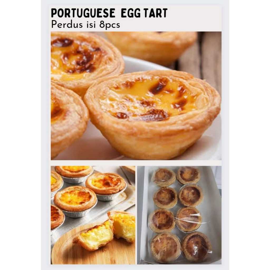 

Portuguese Egg Tart Ikea isi 8 Enak Sedap Lezat Maknyus Crunchy No Vetsin No MSG tanpa pengawet Home made