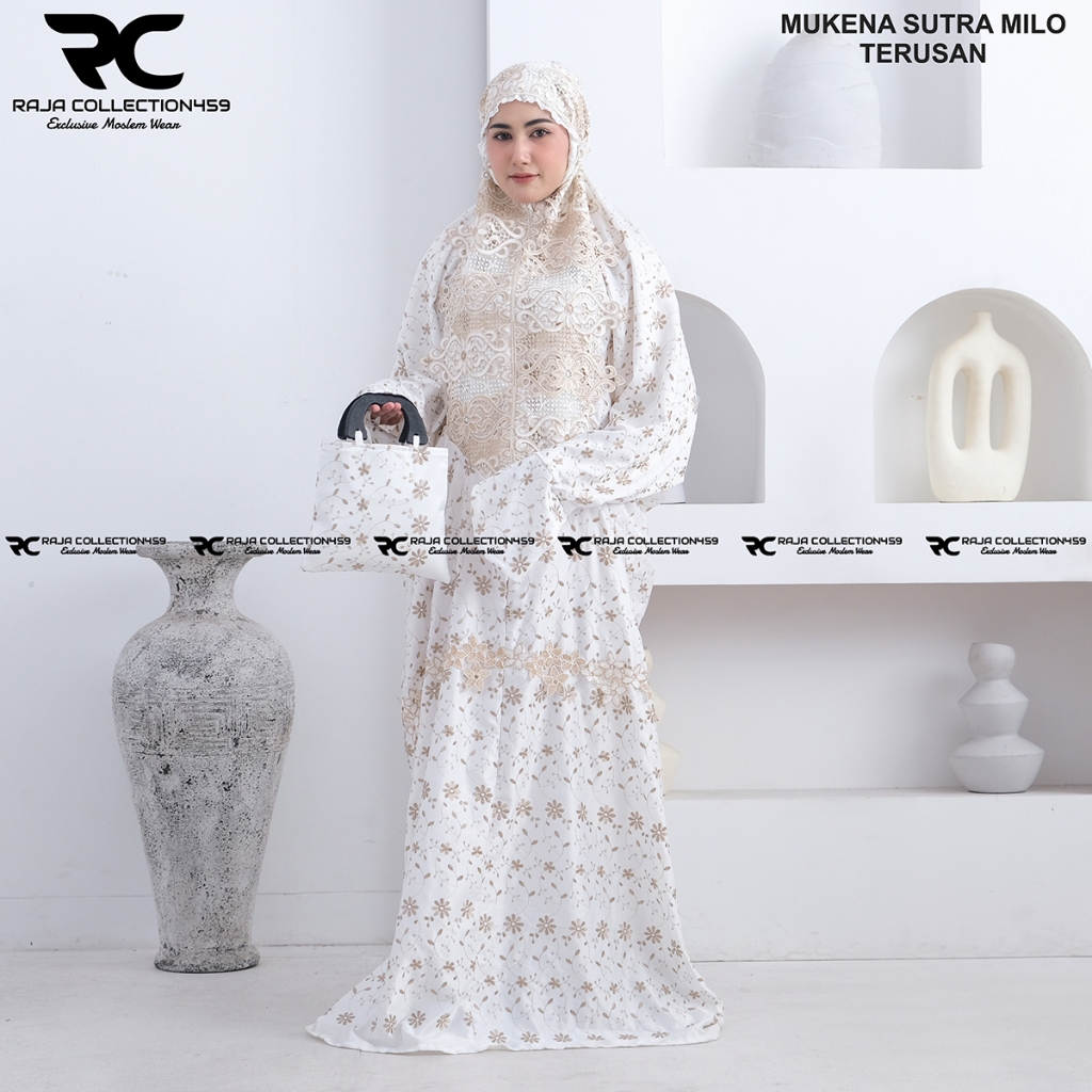 Raja Collection459 - Mukena Terusan Dewasa Sutra Milo Premium Series (COD) TERUSAN